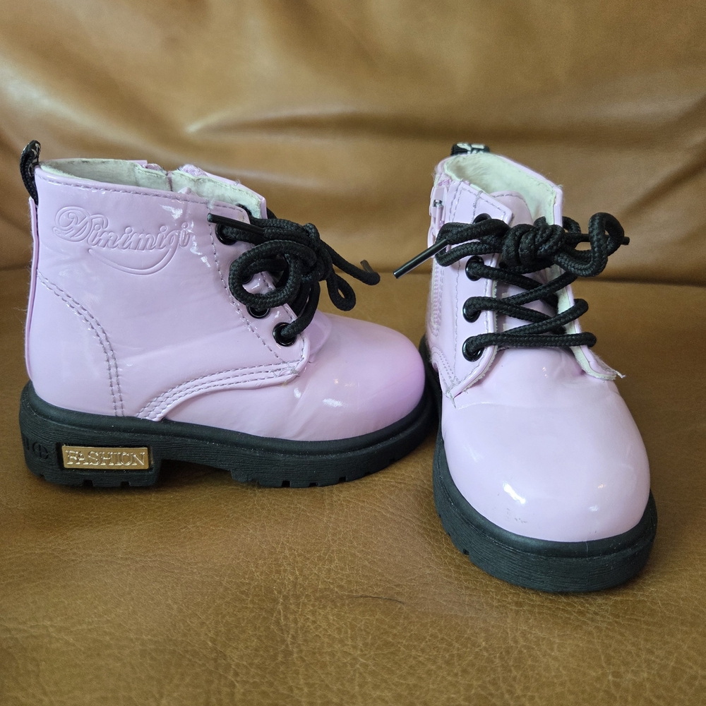 Pink Baby Boots Size 23 EU Size 7 US